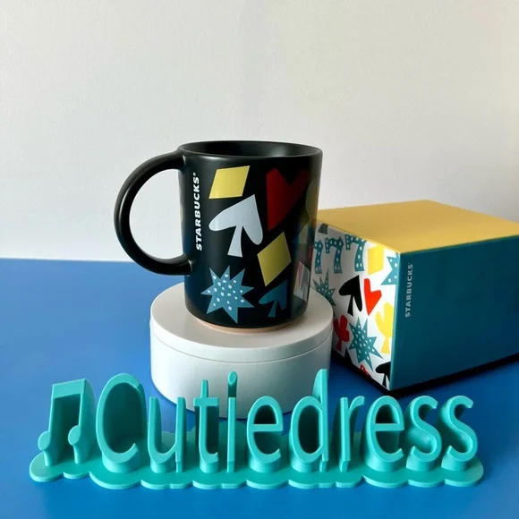 Starbucks Vegas Black Mug with Colorful Shapes - Picture 12 of 12